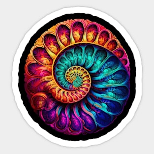 Ammonite Fossil Paleontology Pop Art Sticker